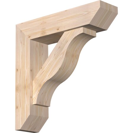 Ekena Millwork Funston Slat Smooth Bracket w/ Offset Brace, Douglas Fir, 7 1/2"W x 30"D x 30"H BKT0806X30X30FST06SDF